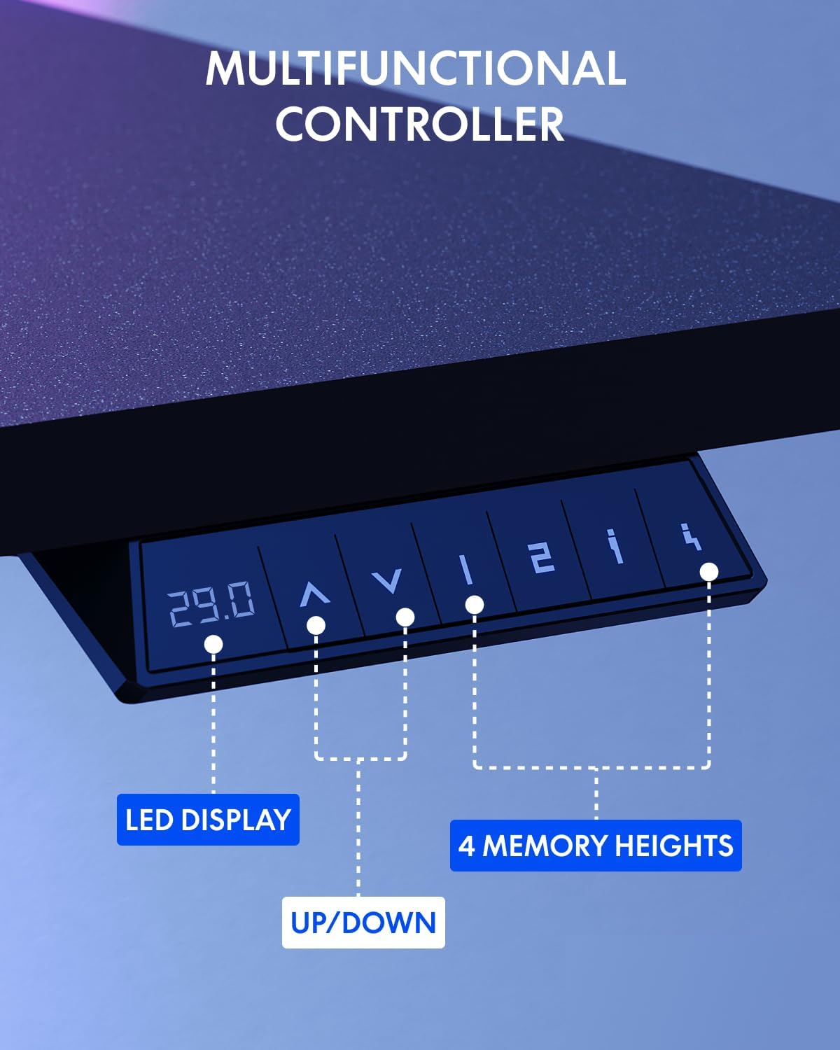 FLEXISPOT 79 x 32 Inch Large Standing Desk, Stand Up Desk with Splice Board, Rising Desks for Home Office, Office Desk with Cup Holder and Headphone Hook (Black Frame + Black Top, 2 Packages)