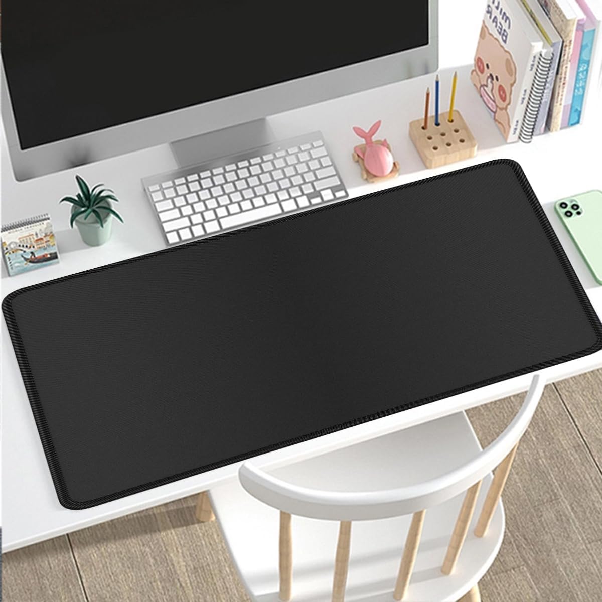 Large Gaming Mouse Pad with Non-Slip Base and Stitched Edges - Desk Mat for Keyboard and Mouse
