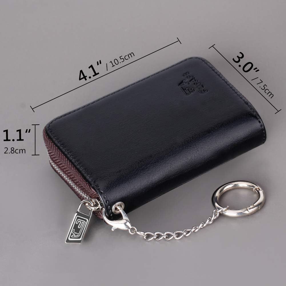 FurArt Zipper Wallet Women, RFID Blocking Credit Card Wallet, Business Card Holder, Compact Size KeyChain Wallet