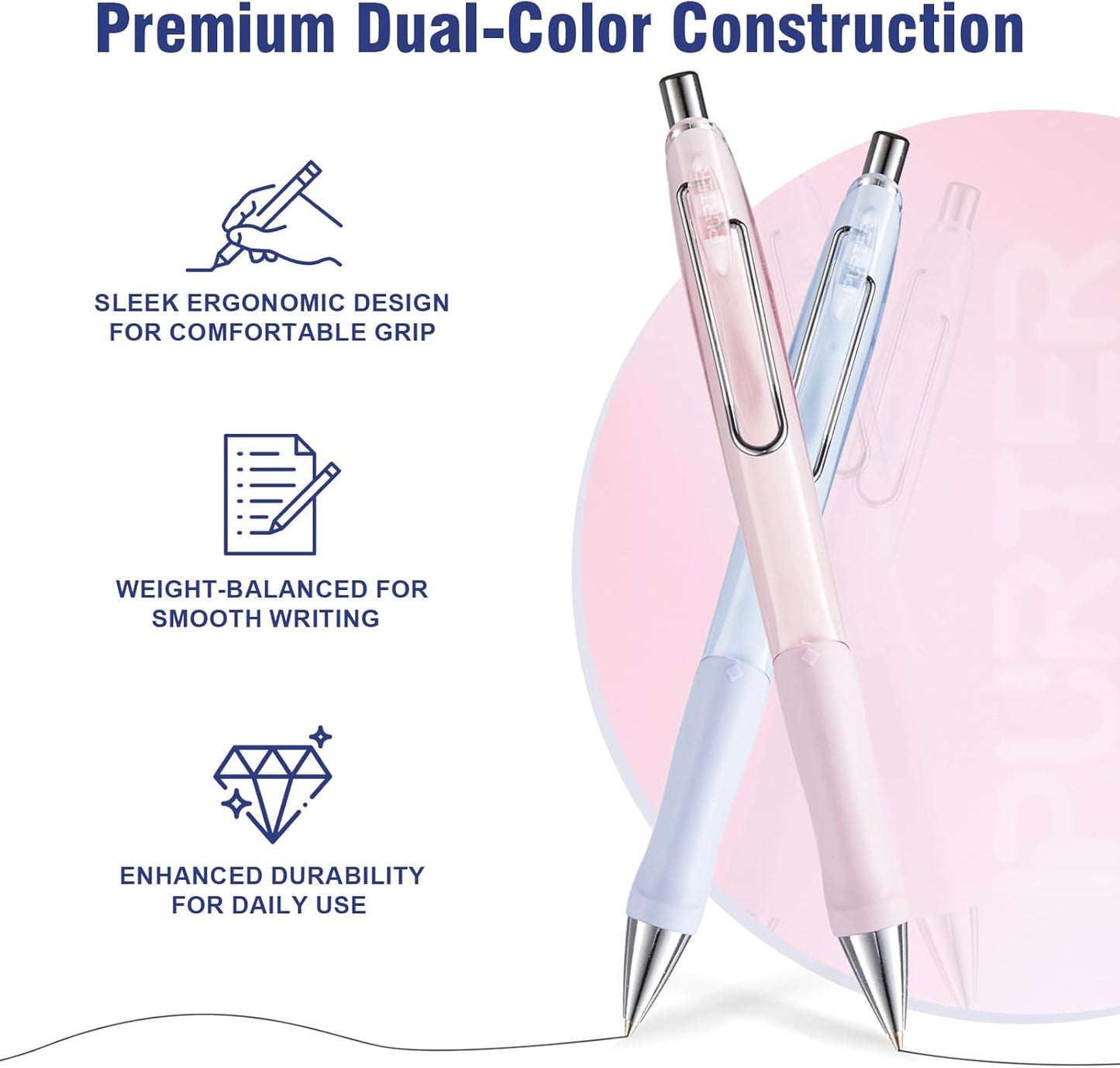 6-Pack 0.7mm Mechanical Pencils with Macaron Colors, Built-In Eraser, Copper Tip, Easy-Load Lead, Metal Clip, Soft Grip, for School, Office, Sketching, Drafting