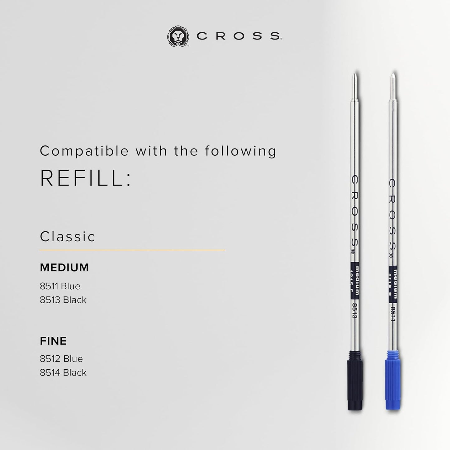 Cross Bailey Light Refillable Ballpoint Pen Presented in a Everyday Gift Box - Medium Point, Black Ink, Polished Amber