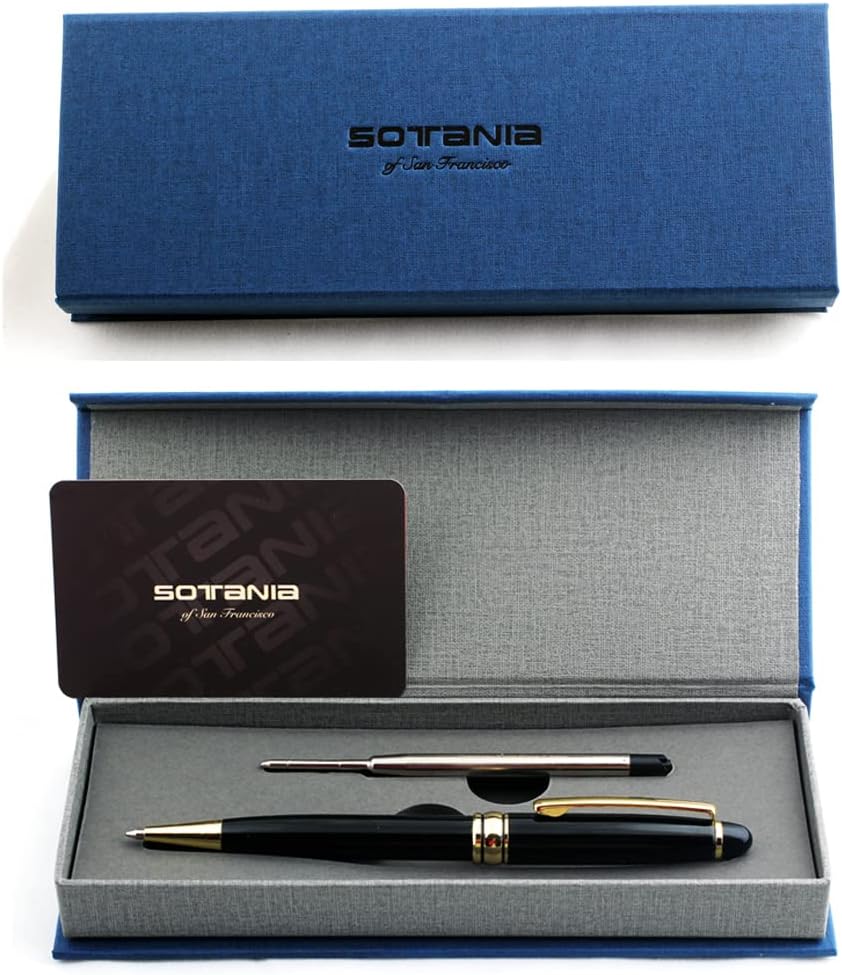 Free Engraving - Personalized Roller Ballpen, Ballpoint pen, Refillable Pens, Retractable Medium Refill Pen Black Ink, Custom Gifts for Men and Women, Classy Gift Box