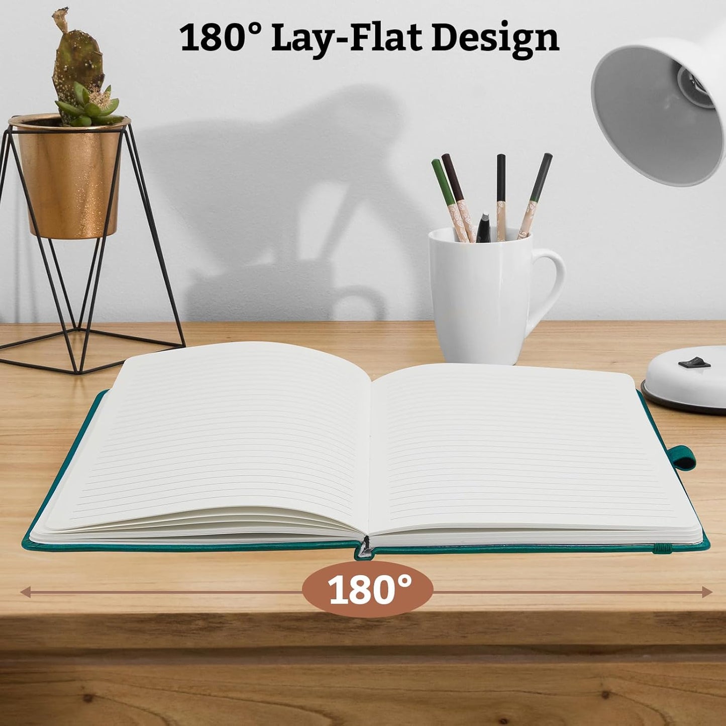 Hardcover Lined Bullet Dotted Journal Notebook, A5 140 192 Pages 100 120Gsm Paper College ruled for School,Work,Travel,and Daily Planning,5.7''*8.3'' (1, Turquoise, A5 Lined)