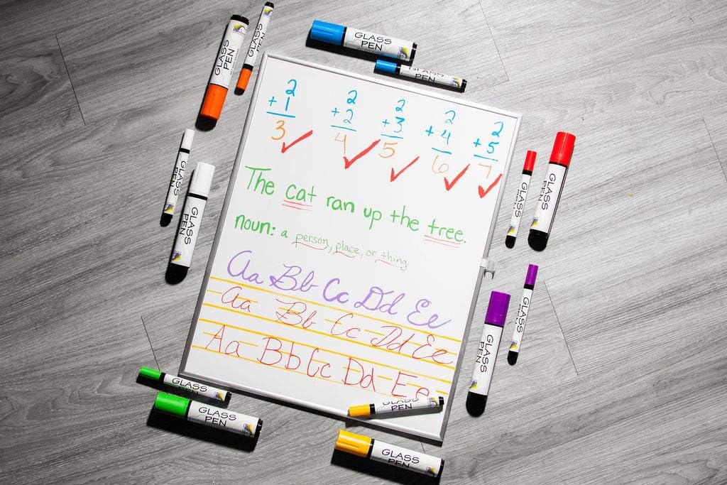 Glass Pen Window Marker: Liquid Chalk Pens for Glass, Whiteboard Markers with Washable Paint - Graduation, Car Windows, Mirror Pen, Storefront, Wedding, Parade, Party & Holiday (Orange, Fine Tip)