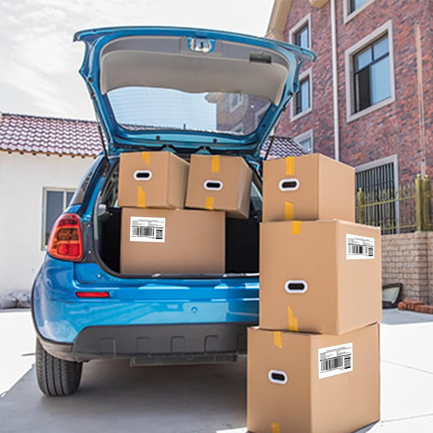 12 Rolls 6000 Pcs 4"x3" 3-Proof Direct Thermal Shipping Labels 1" Core Compatible with Zebra LP2844 ZP450 ZP505 ZD420 GX430T GK420T ZT410 ZD421 and Rollo MUNBYN, 103mmx76mm Thermal Sticker