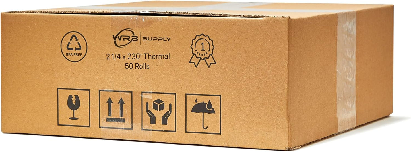 2-1/4" x230' Thermal Paper Rolls for Sharp 01PU ER-A450T ER-A520 ER-A530 XE-A102