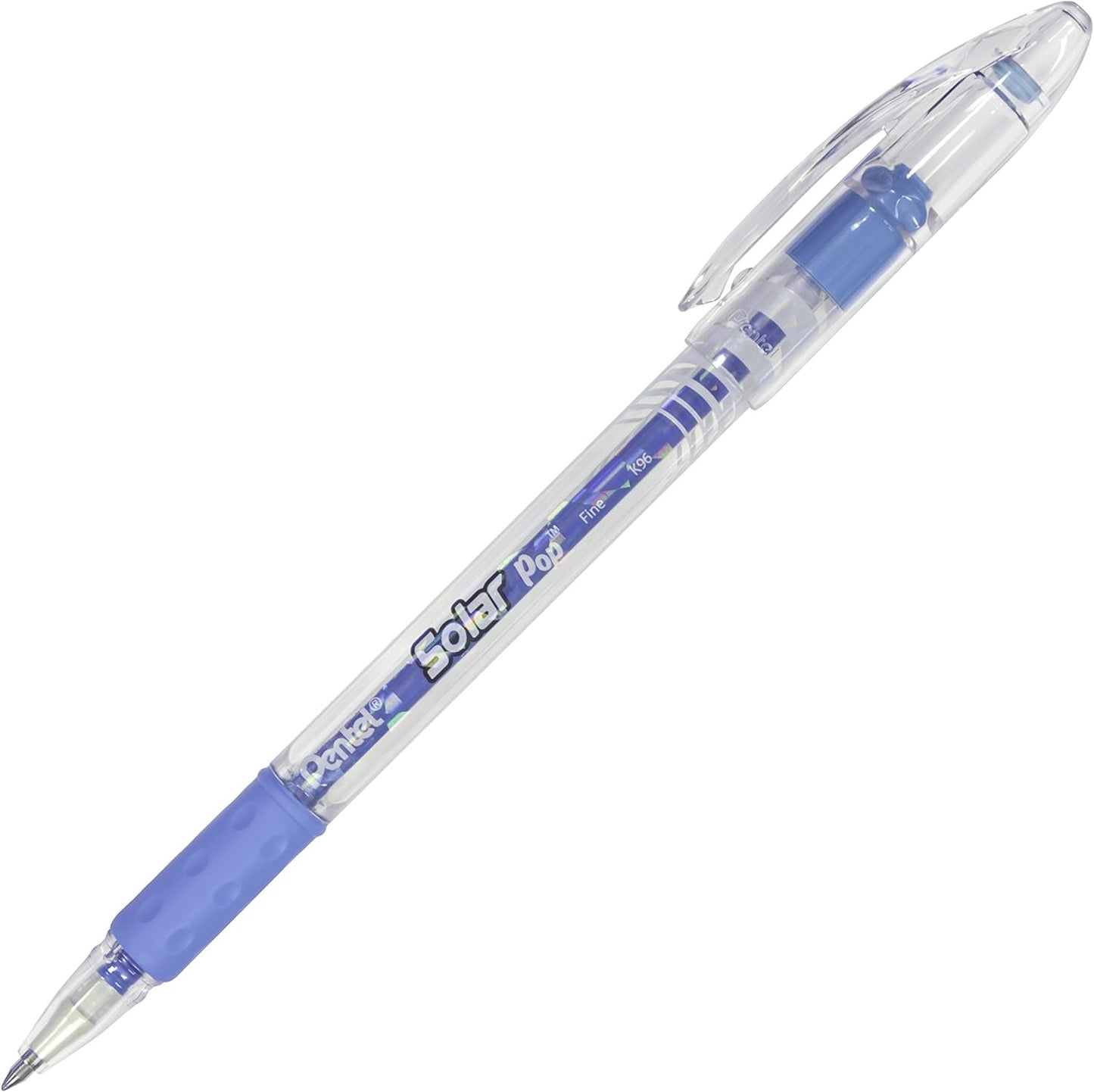 Pentel Arts Solar Pop Neon Gel Pen, 0.6mm Fine Line, Assorted Colors, Pack of 8 (K96PABP8M)