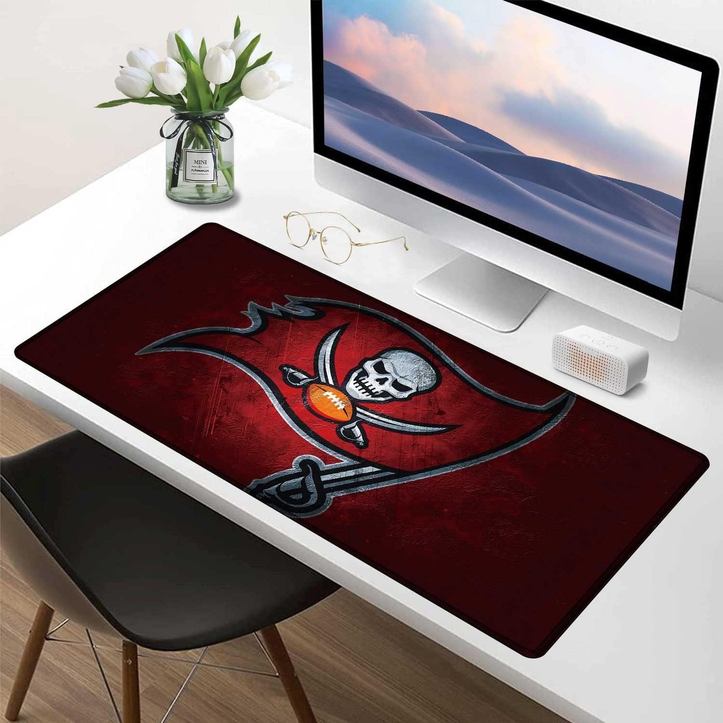 Large Mouse Pad Desk Mat for Home Office, Gaming Mousepad Extended Desk pad - Computer Keyboard Mouse Mat with Non-Slip Base and Stitched Edge Office Desk Organizers and Accessories