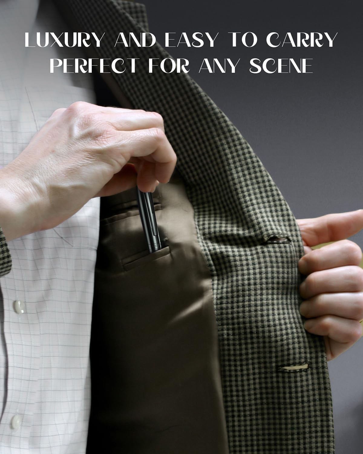 samurai Fountain Pen Set,Hand Polished Medium Nib,Calligraphy Nib(Bent Nib),Includes 8 Ink Cartridges,Ink Refill Converter*2 And Gift Box,Best Pen Gift Set for Men & Women(Black )