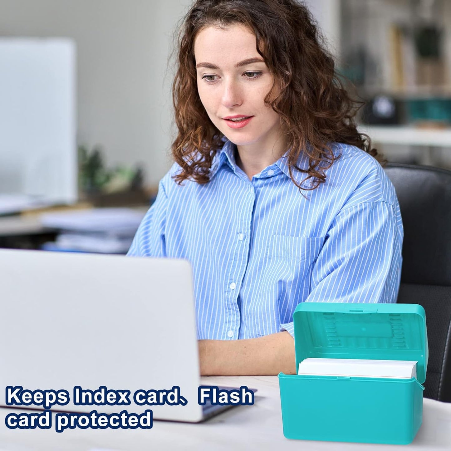 Fuutreo 12 Pack 3x5 Organizer Index Card Box Flash Note Index Card Holder Case for Recipes Addresses(Bright Colors)