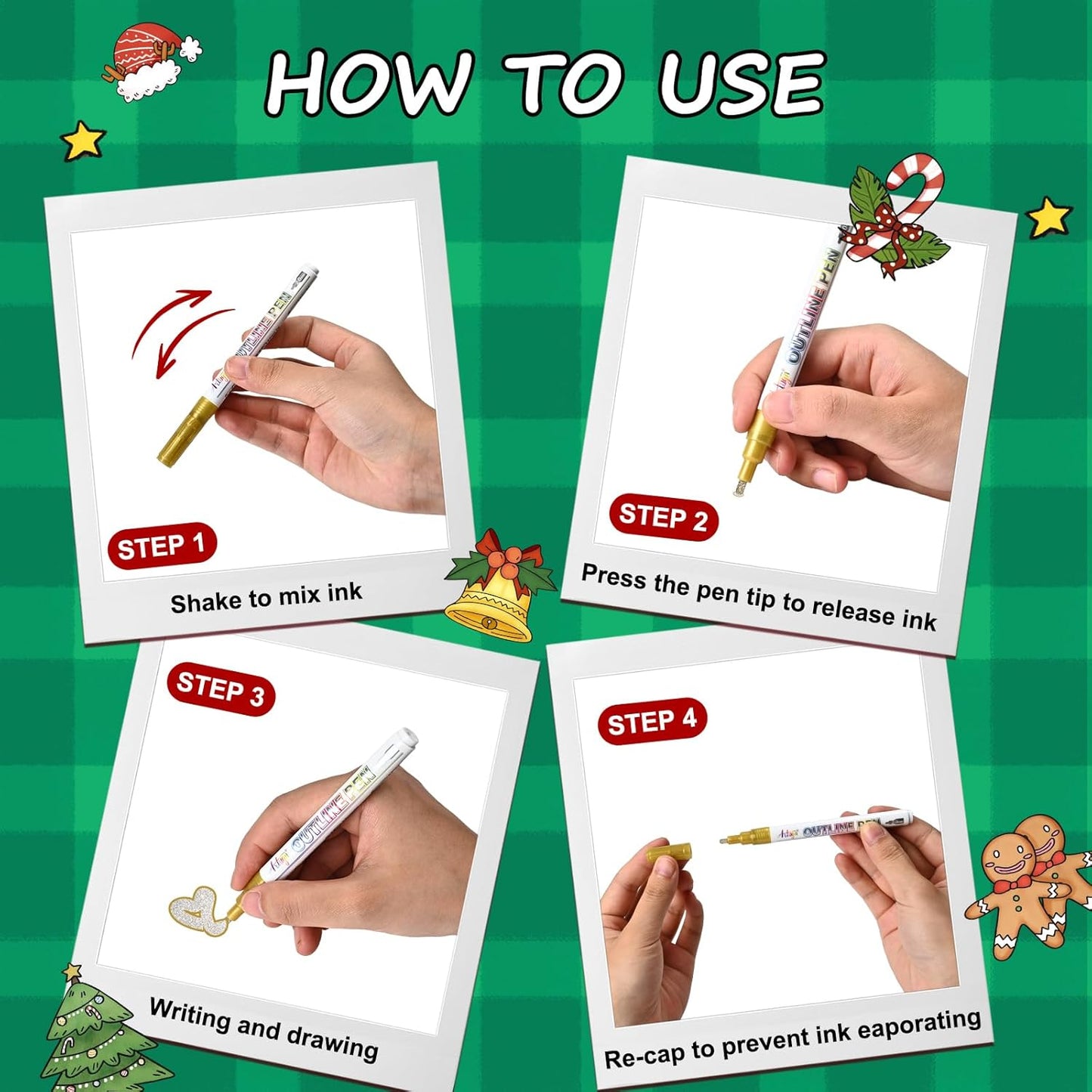 Glitter Markers Outline Pens, Teen Girl Gifts Trendy Stuff 4-16 Year Old, 18 Pack Gold and Silver Shimmer Metallic Marker Arts Crafts Supplies for Kids Ages 6 to 8, 9-12 Birthday Gifts for Tweens