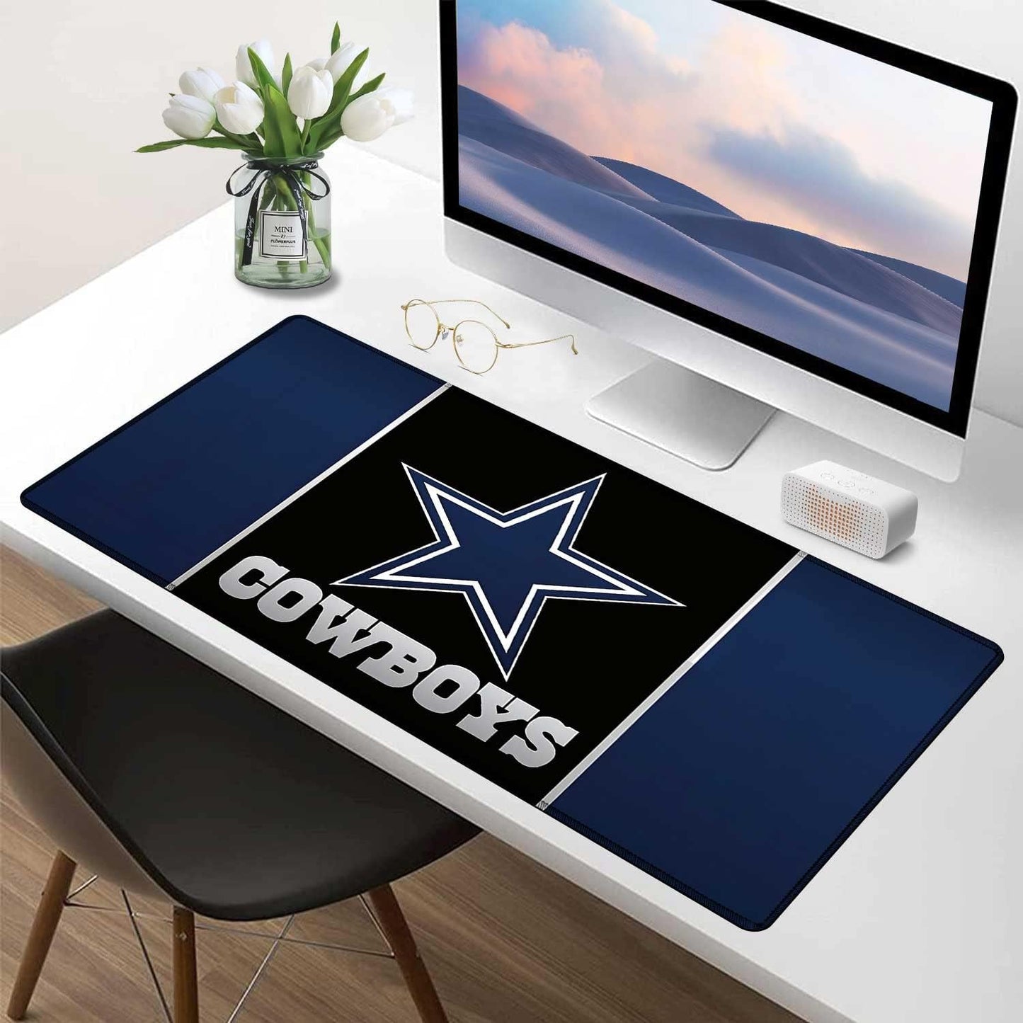 Large Mouse Pad Desk Mat for Home Office, Gaming Mousepad Extended Desk pad - Computer Keyboard Mouse Mat with Non-Slip Base and Stitched Edge Office Desk Organizers and Accessories