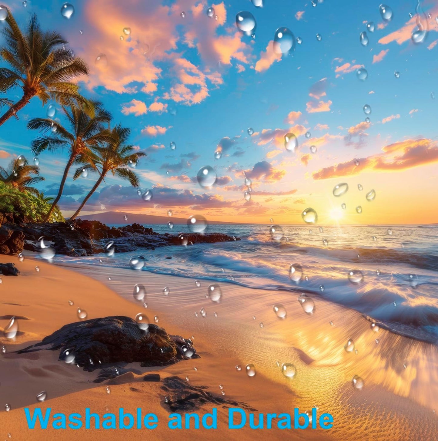 Extra Large and Beautiful Sunset Ocean Scenery Game Mouse Pad, Extended Stitched Edge Office Decoration Computer Laptop Keyboard Pad 35.4 x 15.7 Inches