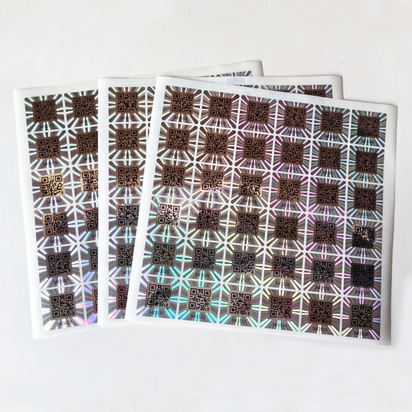 1000pcs Custom Hologram QR Code Labels, Tamper-evident Security Seal Sticker,Warranty Void Tamper Proof Labels with Unique Sequential Serial Numbering(1X1 inch
