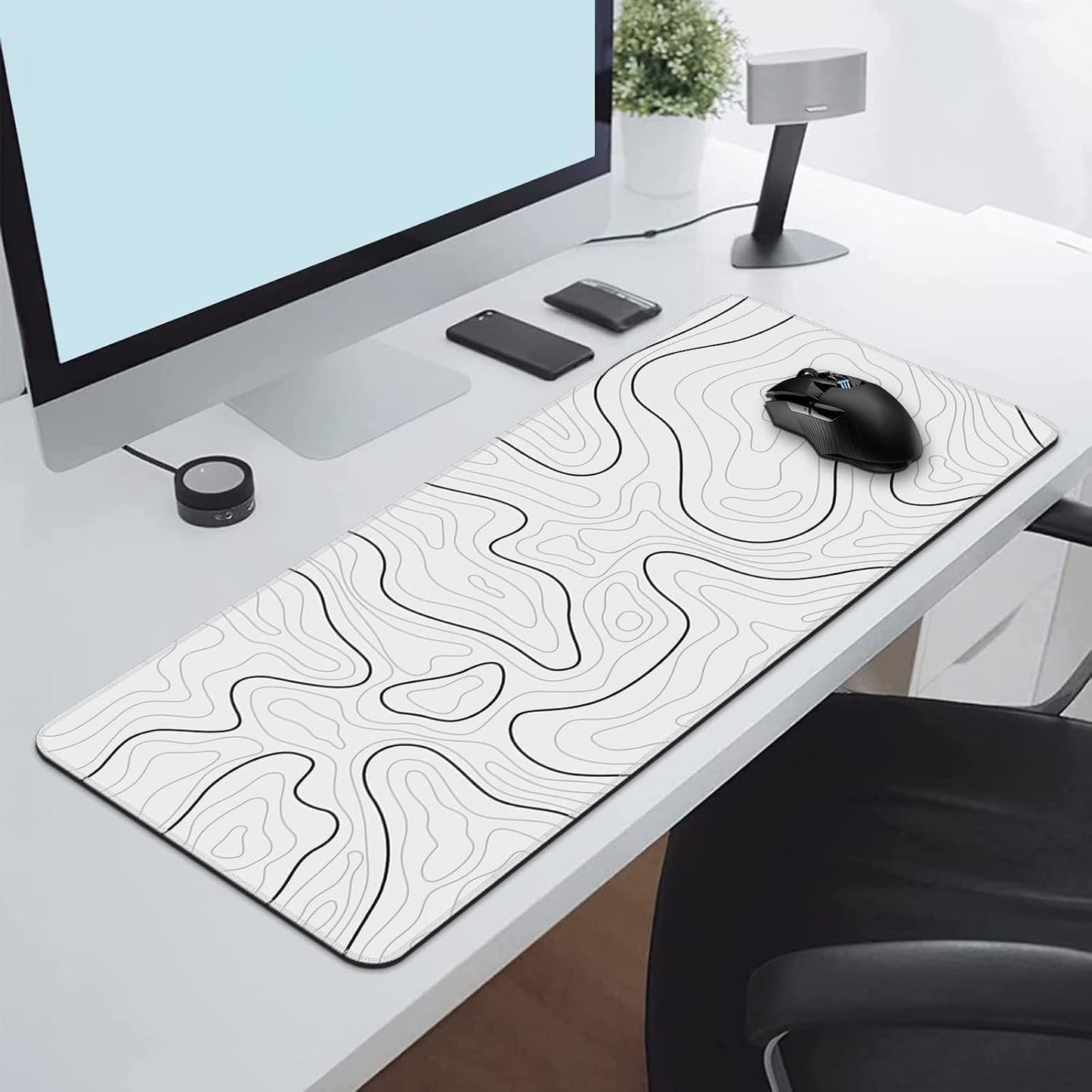 Large Mouse Pad for Desk - Gaming Mouse Pad with Stitched Edges, Anti-Slip Base, Desk Mat Desk Pad for Keyboard and Mouse