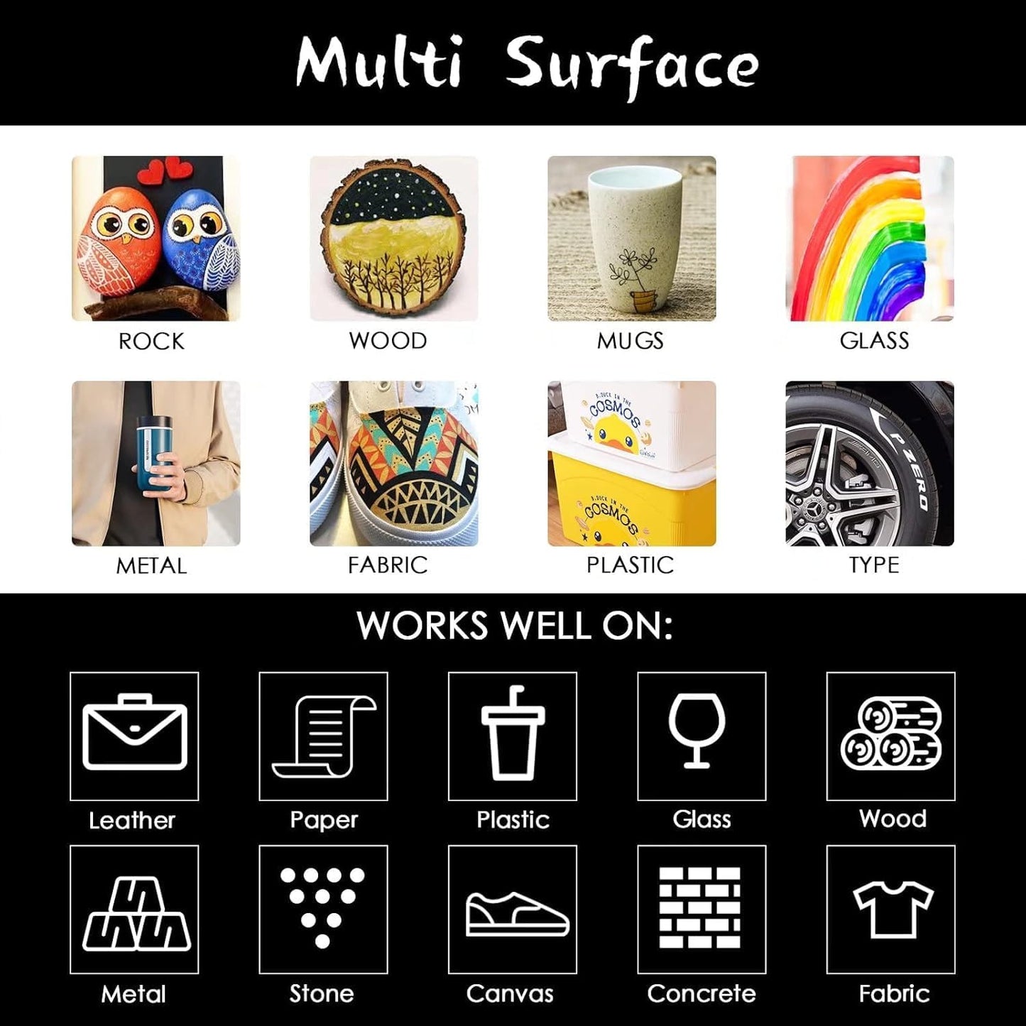 MYARTOOL Metallic Marker Pens, Gold Metallic Permanent Markers for Artist Illustration, Crafts, Gift Card Making, Scrapbooking, Fabric, DIY Photo Album, Value Set of 8