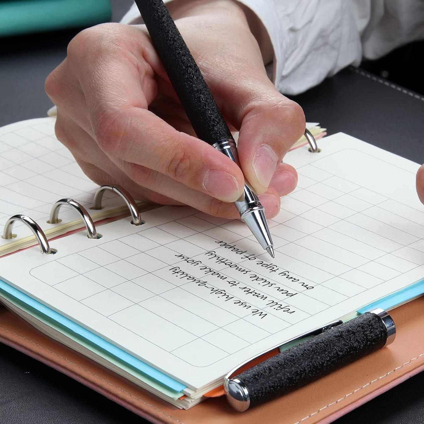 Nice pens,luxury pen with cace,fancy pens Ballpoint Pen Smooth writing experience stylish design effortless writing executive pen-Gift Box with 0.5mm Black 2 Extra Refill (Black)