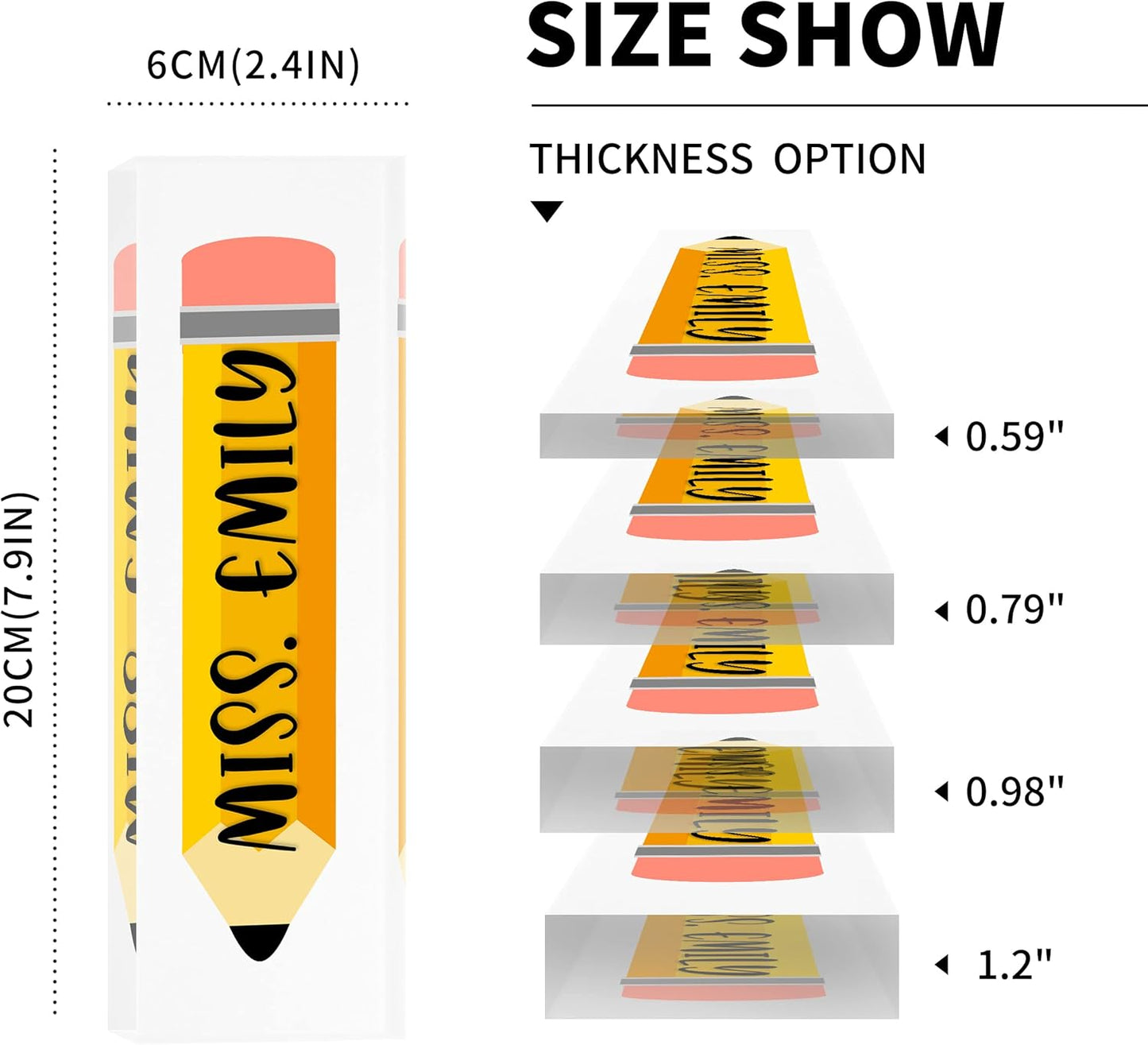 Gowelly Office Acrylic Teacher Name Plate for Desk |Desk Name Plate Personalized| Custom Teacher Appreciation Gifts in Bulk |Office Teacher Supplies Gifts for Women|Gifts for Teachers