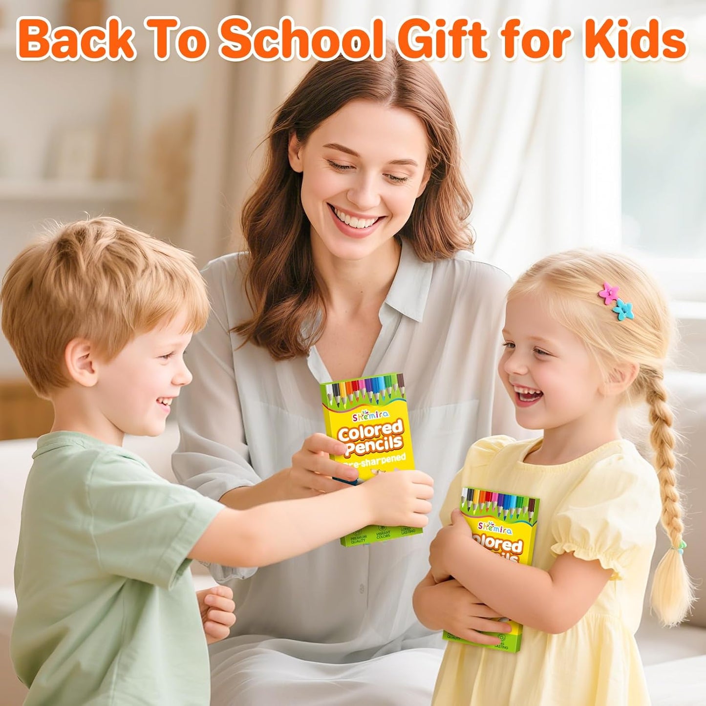 Shemira 100 Pack (1200 Count) Colored Pencils Bulk Set for Kids, Pre-sharpened Coloring Pencil in 12 Colors, Erasable Color Pencils', School Supplies for Kids Teachers, Back to School Supplies