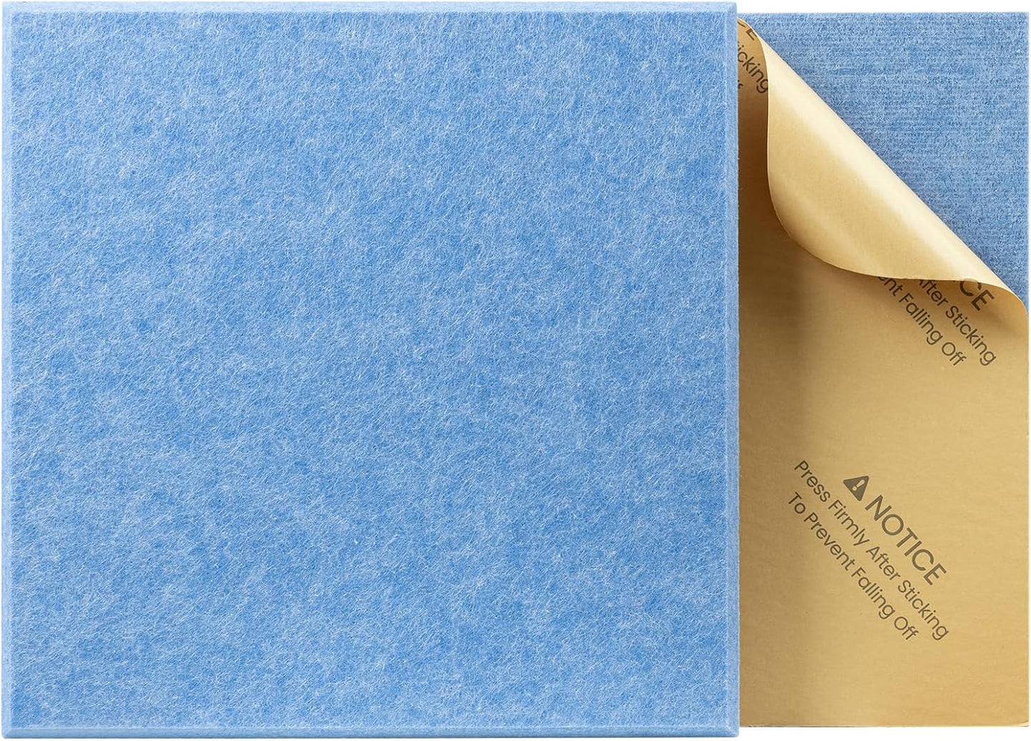 12 Pack Self-Adhesive Acoustic Panels, 12" X 12" X 0.4" High-Density Sound Proof Foam Panels for Walls, Soundproof Wall Panels for Home & Office (Light Blue)