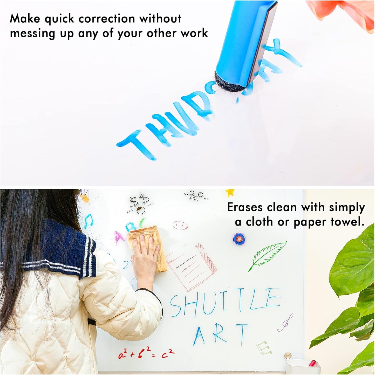 Shuttle Art Dry Erase Markers, 20 Pack 17 Colors Whiteboard Markers,Bundled with 3 Extra Black,Fine Tip Dry Erase Markers for Kids,Perfect for Writing on Dry-Erase Surfaces,School Office Supplies