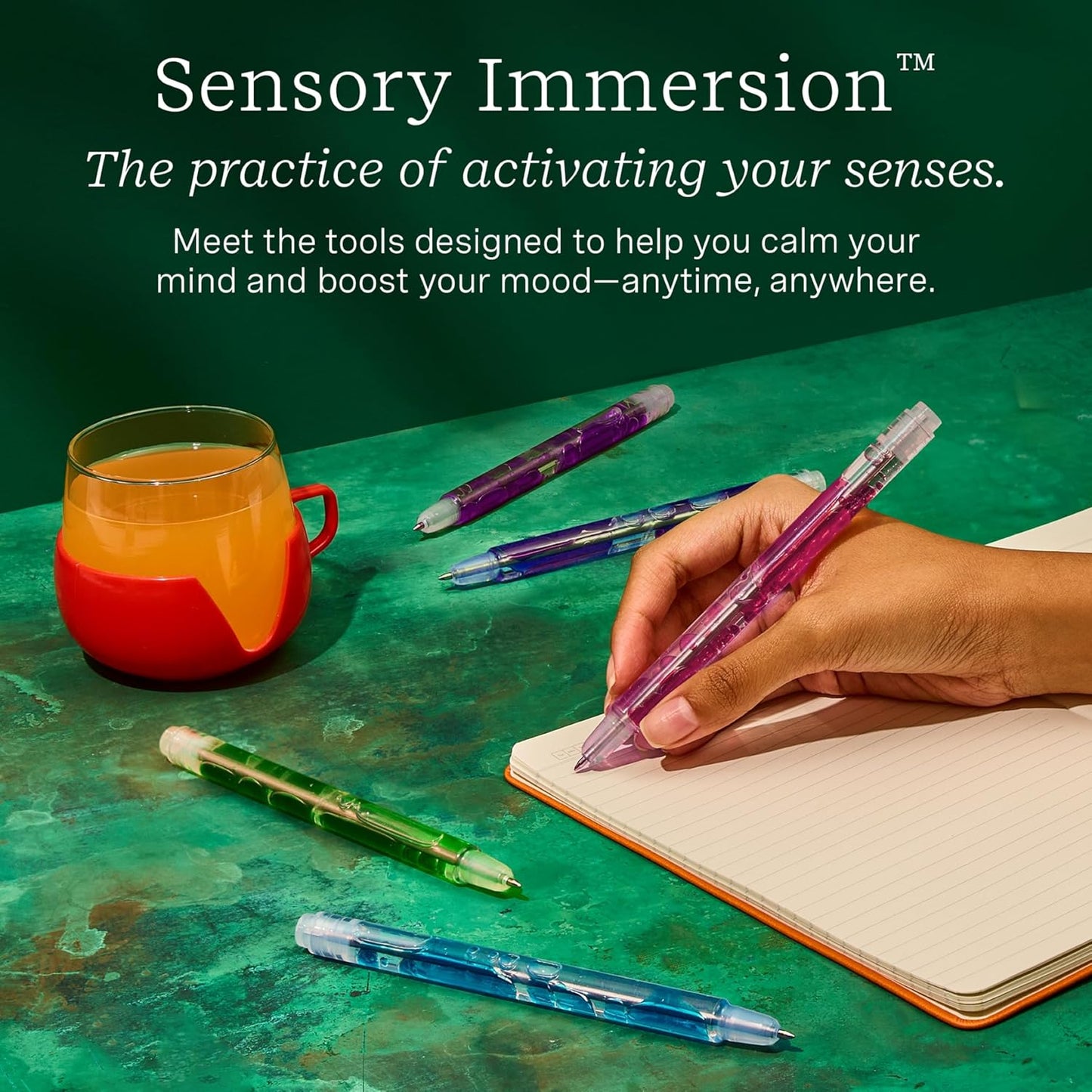 Lifelines Scented Lava Gel Pen Set, 5-Pack (Brights) - 0.5mm Colored Gel Pens Infused with Scented Essential Oil Blends & Mesmerizing Lava - School Supplies for College Kids & Adults