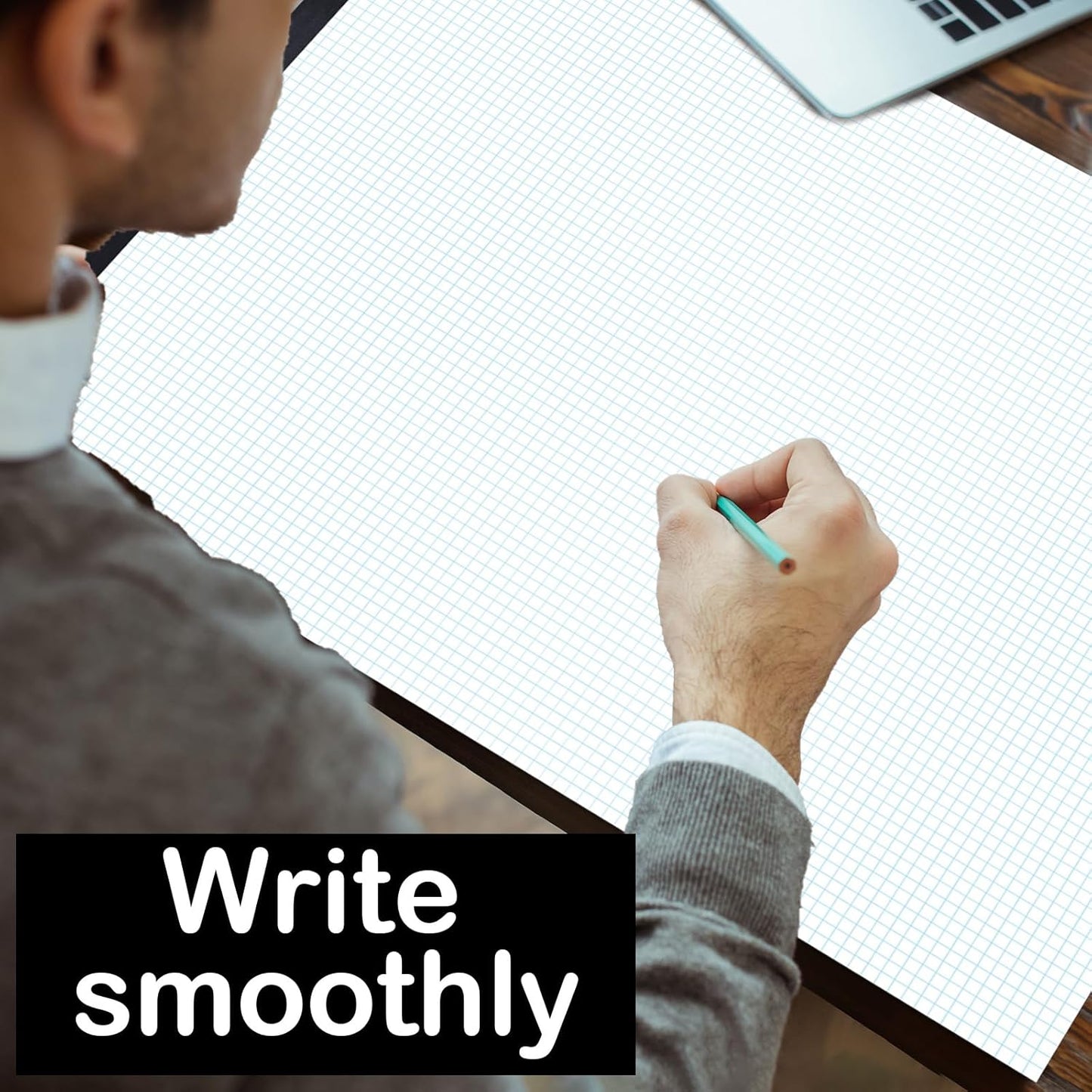 gisgfim Large Engineering Graph Paper Pad 22x 17 Landscape 4 X 4 Blue Grid Pad Giant Drafting Sketching Paper Blueprint Grid-Based Graphing for Engineer Designer Architect Draftsman Rolled Delivery