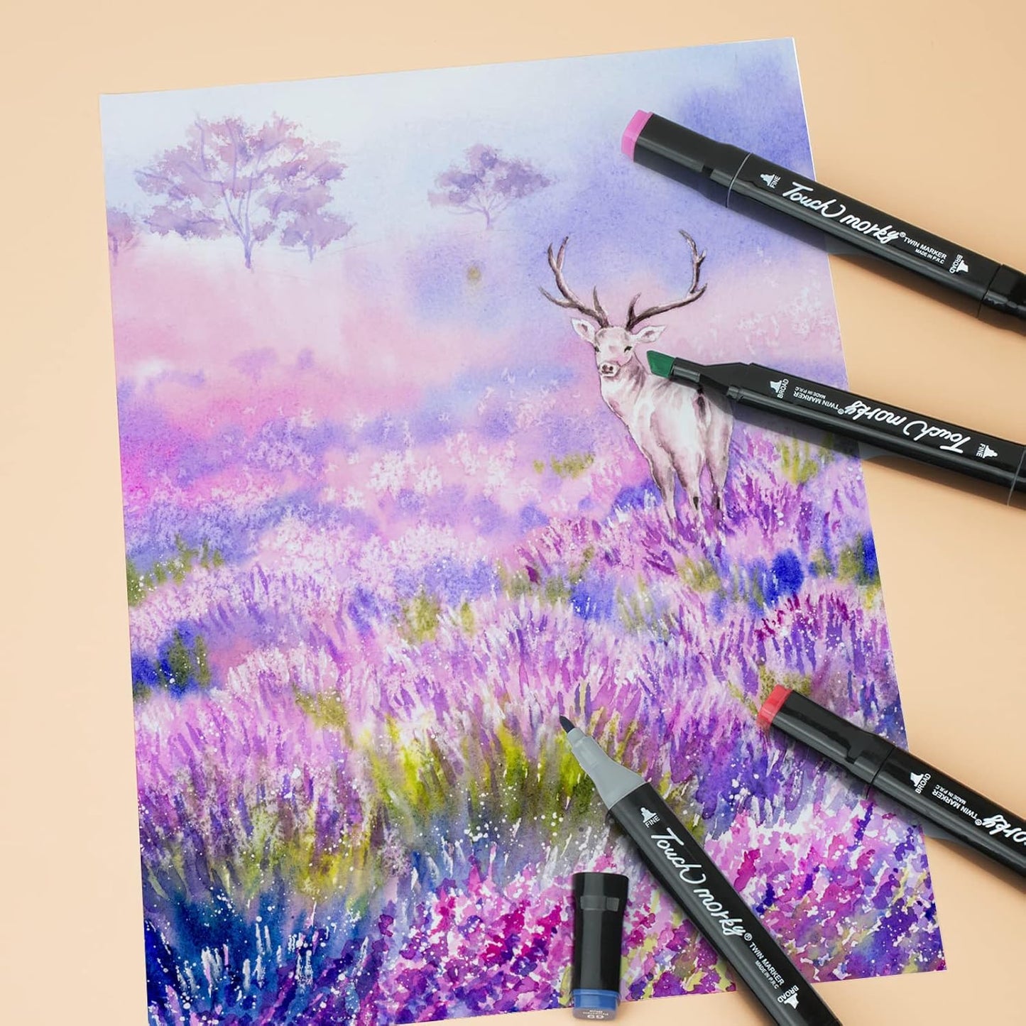 80 Colors Alcohol Markers Pens,Markers Drawing,Markers Set for Kids,Adults Coloring Book, Multicolor,Wide Chisel and Thin Head Double-Head Design Equipped with,Black Suitcase