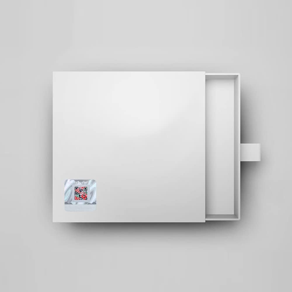 1000pcs Genuine QR Code Stickers with Authenticity Query, 25 * 25mm Original 3D Anti-counterfeiting Label for Brand Protection Hologram Scratch Off Stickers Silver