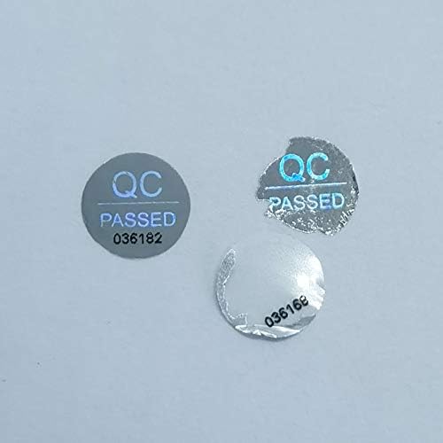 1700pcs 0.39 inch QC Passed Tamper Proof Stickers Silver High Security Tamper Evident Warranty Void Hologram Labels w/Unique Sequential Serial Numbering