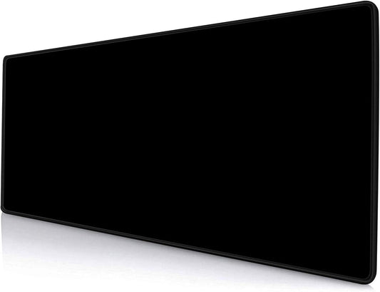 Hokafenle Large Gaming Mouse Pad, Black Desk Keyboard Mouse Pads, Long Mouse Mat, Non-Slip Rubber Base Computer Mousepad for Office, Home, Gamer