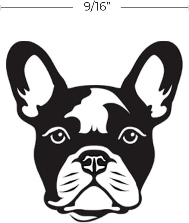 French Bulldog Stamp / 2000 Plus Self Inking Dog Stamper / 9/16" Small Black Puppy Imprint/Classroom Reward Teacher Stamp/Pet Animal Shelter Office Supplies