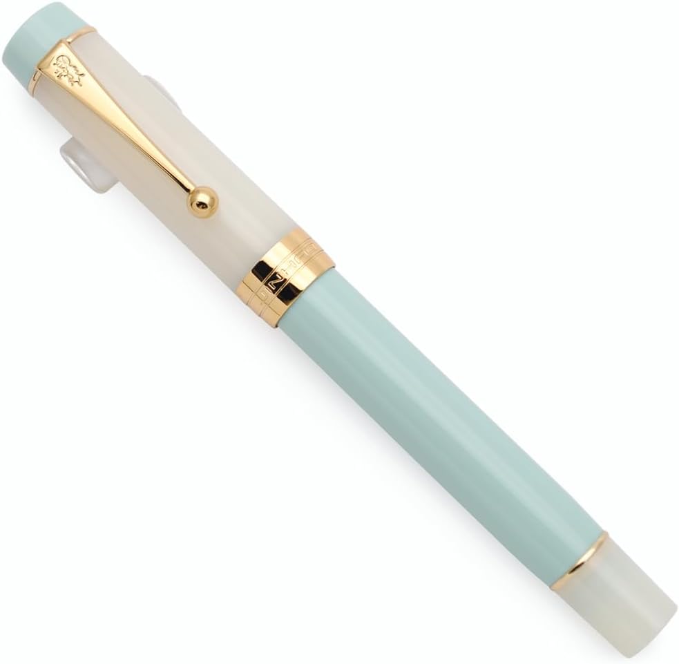 JINHAO 100 Fountain Pen with Ink Converter (Medium Nib 0.7mm, Light Green)