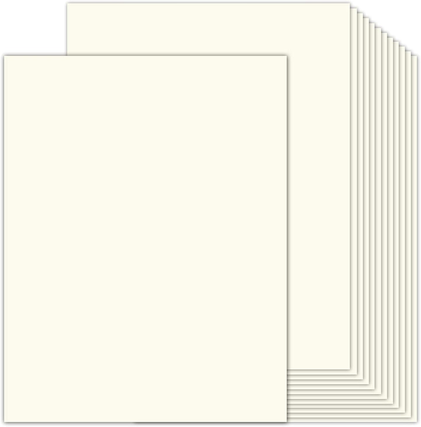 100 Sheets Cream Cardstock 8.5 x 11 Ivory Paper, Goefun Off White Card Stock Printer Paper for Cards Making, Office Printing, Certificate