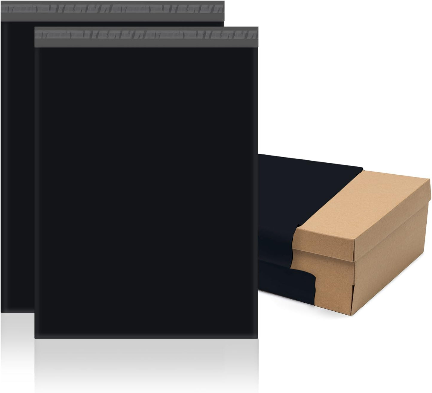 Fuxury Poly Mailers 25 Pcs 17.7 X 22", XL Shipping Bags for Clothing, Strong Adhesive Shipping Mailing Envelopes,Large Self-Sealing Polymailer for Small Business Black #10