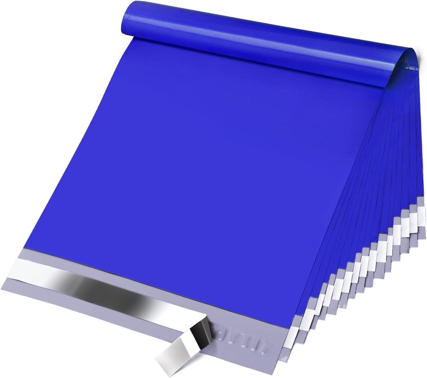 Fuxury/Fu Global 10x13" 100Pcs Poly Mailers Bags for Clothing/Hoody/Shirt/Jacket, Plastic Mailing Envelopes for Small Business, Self Seal Shipping Polybag Bulk- Blue