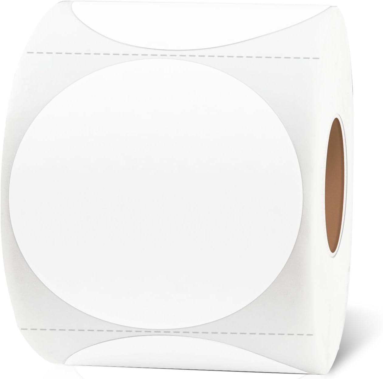 2 Inch Round Thermal Labels, Self Adhesive Circle Waterproof Thermal Labels, Multipurpose Roll Direct Thermal Sticker for DIY Logo Design, 500 Labels/1 Roll