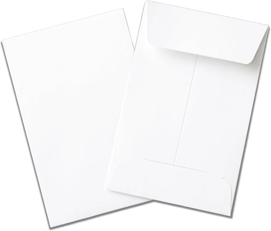 Guardian #1 Paper Coin Envelopes with Gummed Flaps, Pack of 500 Blank Small Envelopes for Gift Cards, Coins, Receipts, Stamps, Small Parts Storage, and More, 2 ¼ Inches x 3 ½ Inches, White