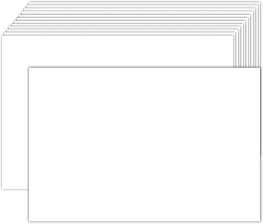 100 Pack White Blank Index Cards 4x6 Thick Paper, Goefun 80lb Heavyweight CardStock Unlined Notecards for Post Cards, Photo Paper, Recipe Cards