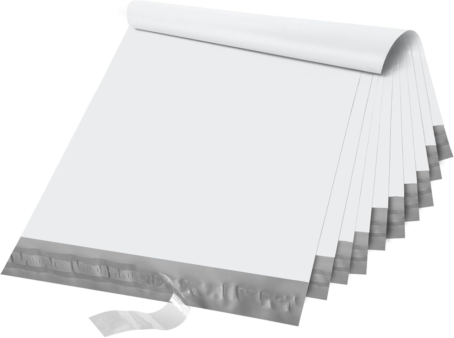 Fuxury Poly Mailers Large 19x24 Inch 100 Pack,Self Adhesive Shipping Bags for Clothing,Waterproof Shipping Envelopes Mailers Poly Package Bags for Small Business,Flexible Mailing Bags White