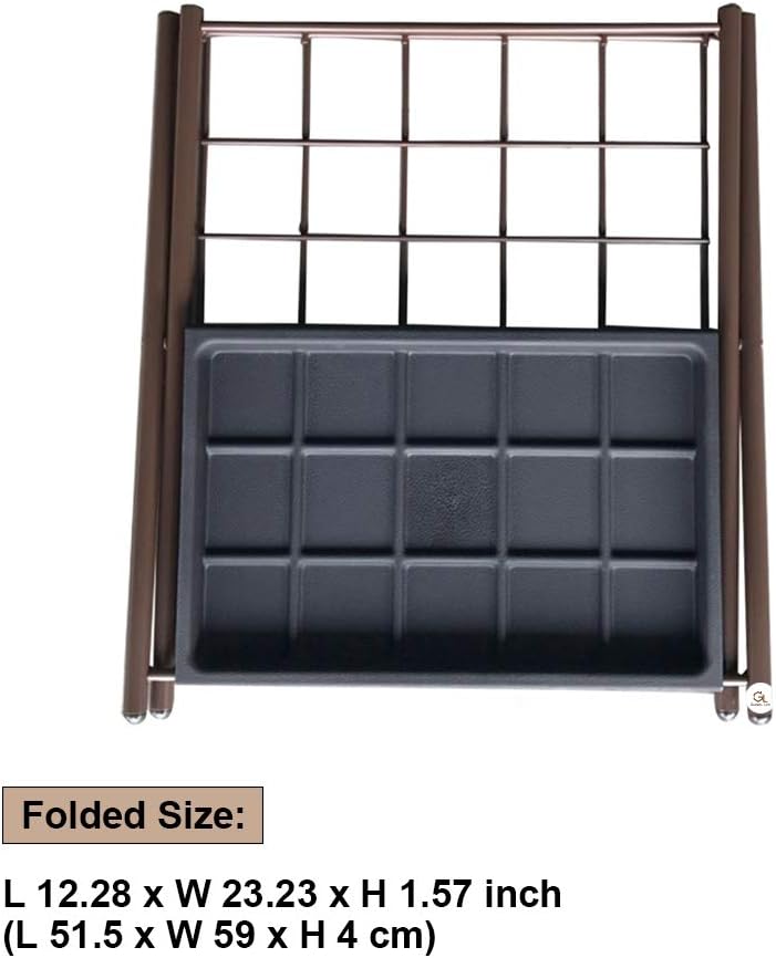 Folding Umbrella Storage Stand Rack Holder Organizer Bin for Entryway Home Commercial Office Décor with Drip Tray