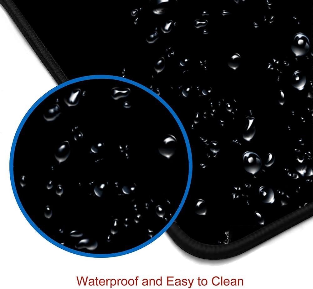 Large Mouse Pad, Black Long Mouse Pads for Desk, Keyboard Desk Mouse Mat, Non-Slip Gaming Mousepad for Laptop, Office, Home, 31.5" x 11.8"