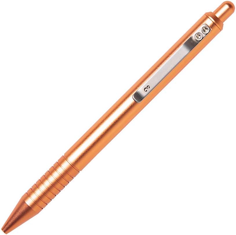 Everyman Grafton Full Click Refillable 0.7mm Ball Point Pen, Rose gold | Sleek Anodized Aluminum EDC Pen with Deep Grooved Grip | Smooth Writing Pocket Pen for Office, Travel, Gifting & Daily Use
