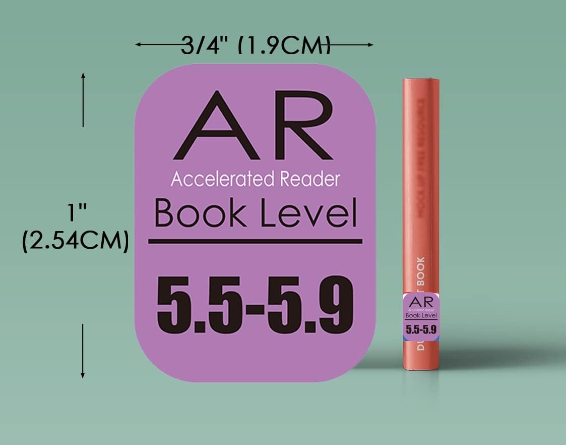 Genre Book Spine Labels for Library | Classroom Library Classification Stickers 450pcs | AR Reading Level