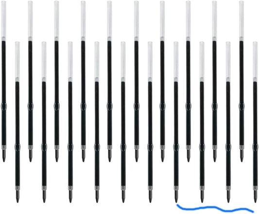 Ballpoint Pen with Stylus Tip, Soft Touch Click Pen, 2 in 1 Metal Pens, Medium Point(Blue refills - 20 pcs)…