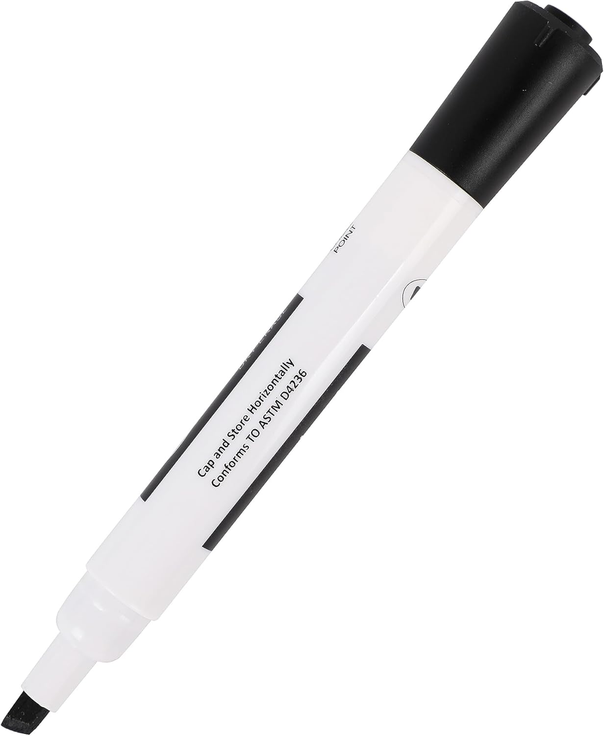 Amazon Basics 12-Pack Low-Odor Chisel Tip Dry Erase Whiteboard Markers, Black