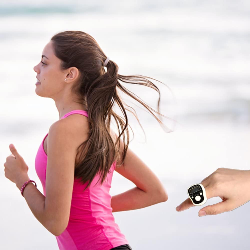 Finger Counter Click Manual Digital clicker, 5pack Stitch Tally Knitting Counters Led Re-settable Digits Pitch Electronic LCD Display finger Number Counter Fr Row, People, Score, Inventory,Crochet