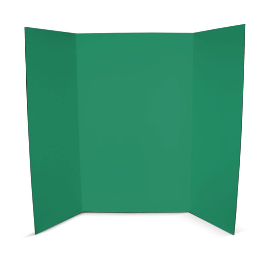 Flipside Products 36” x 48” Foam Project Boards for Presentations, Science Fair, School Projects, Event Displays and Trifold Picture Board - Green - 10 Pack