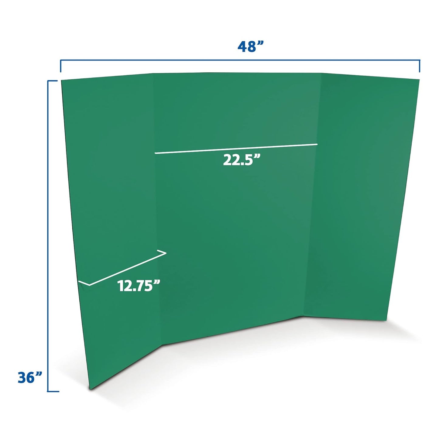 Flipside Products 36” x 48” Foam Project Boards for Presentations, Science Fair, School Projects, Event Displays and Trifold Picture Board - Green - 10 Pack