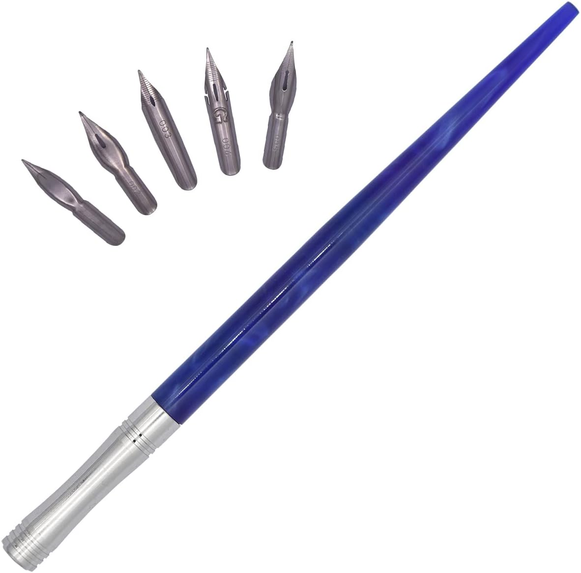 Gullor Resin Dip Pen Handcrafted Calligraphy Set with 33 Nibs for Art, Signatures, Drawing, Caligraphy Kits for Beginners (Purple)